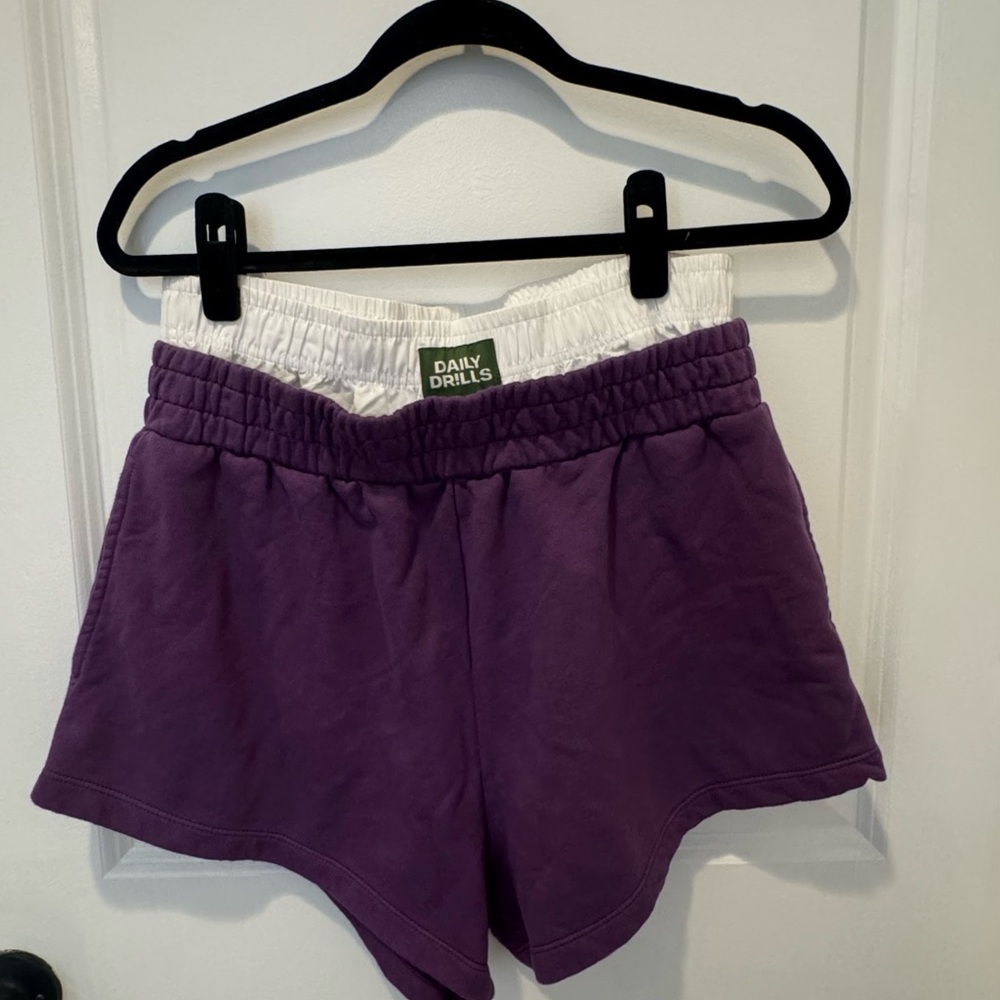Daily Drills Purple and White Boxer Shorts